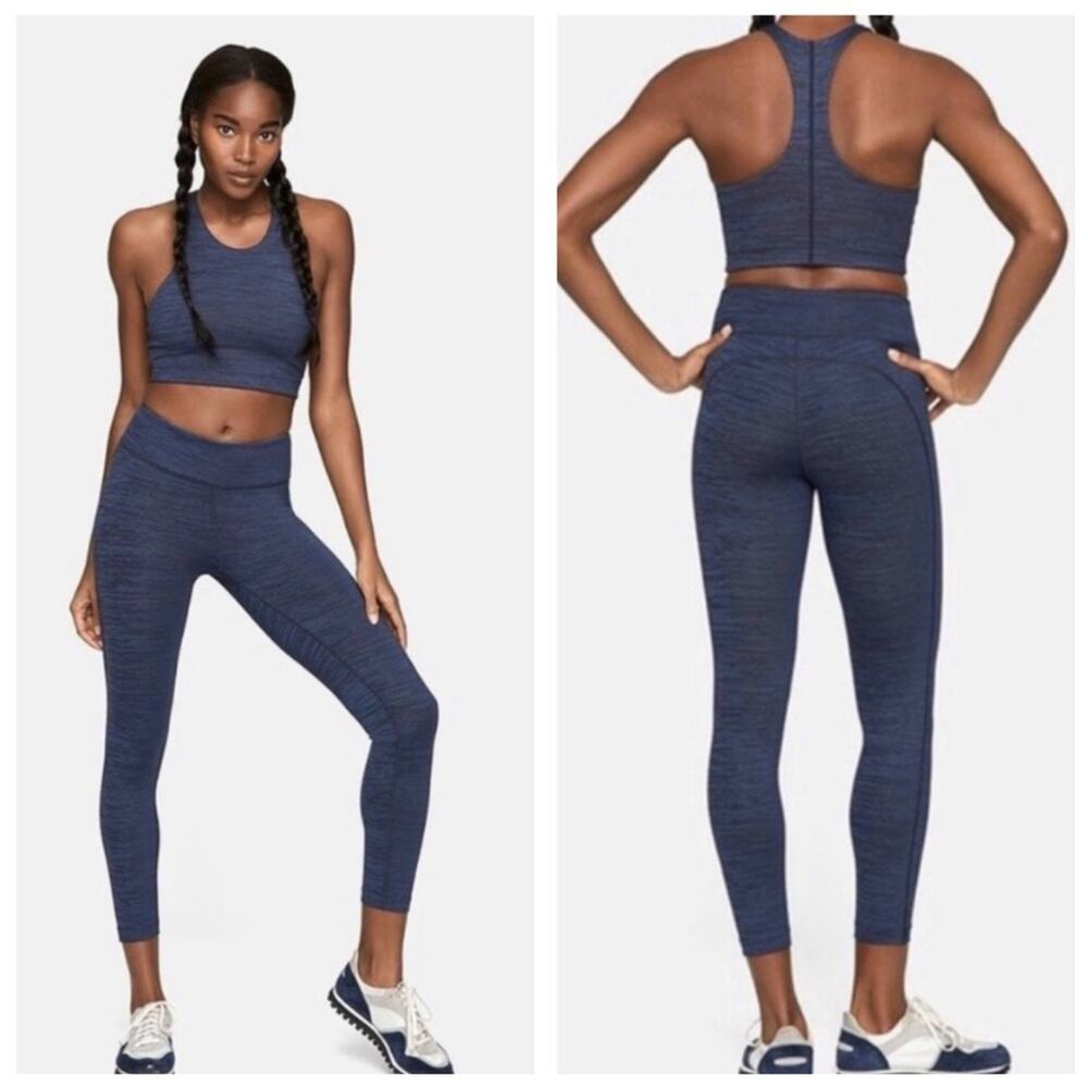 Outdoor Voices TechSweat 7/8 Flex High Rise Leggings Baltic Blue Size Small